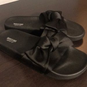 Satin Bow Slides